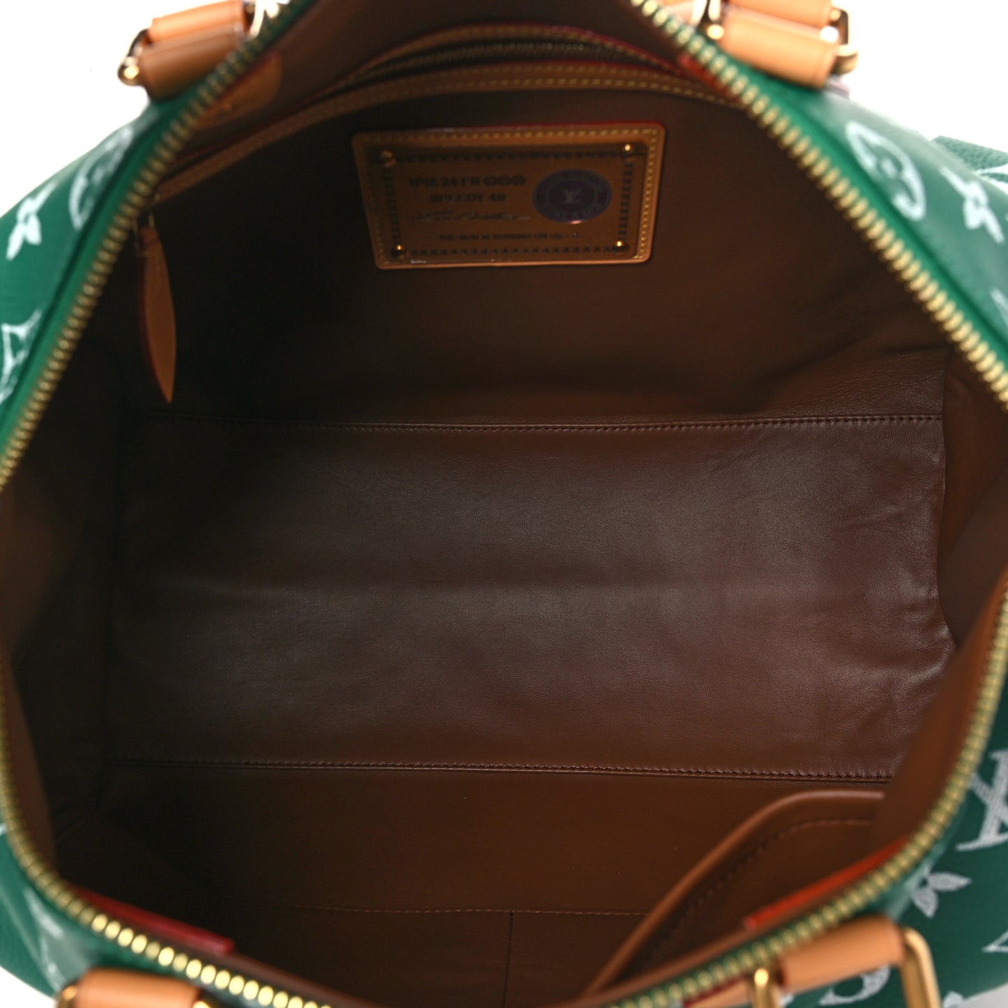 LOUIS VUITTON Calfskin Monogram Speedy P9 Bandouliere 40 Green