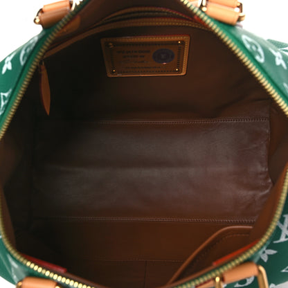 Louis Vuitton LOUIS VUITTON Calfskin Monogram Speedy P9 Bandouliere 40 Green 6 of 10