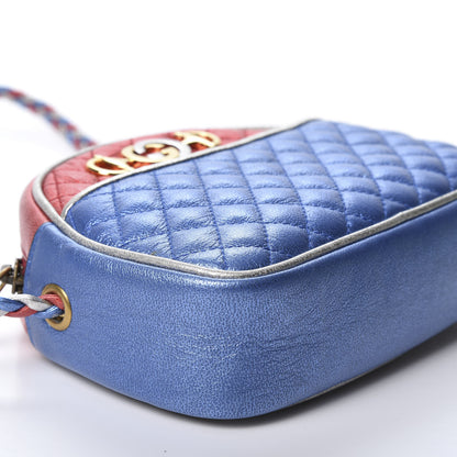Gucci Laminated Nappa Trapuntata Mini Zumi Dome Shoulder Bag Rosso Marine Argento 5 of 9