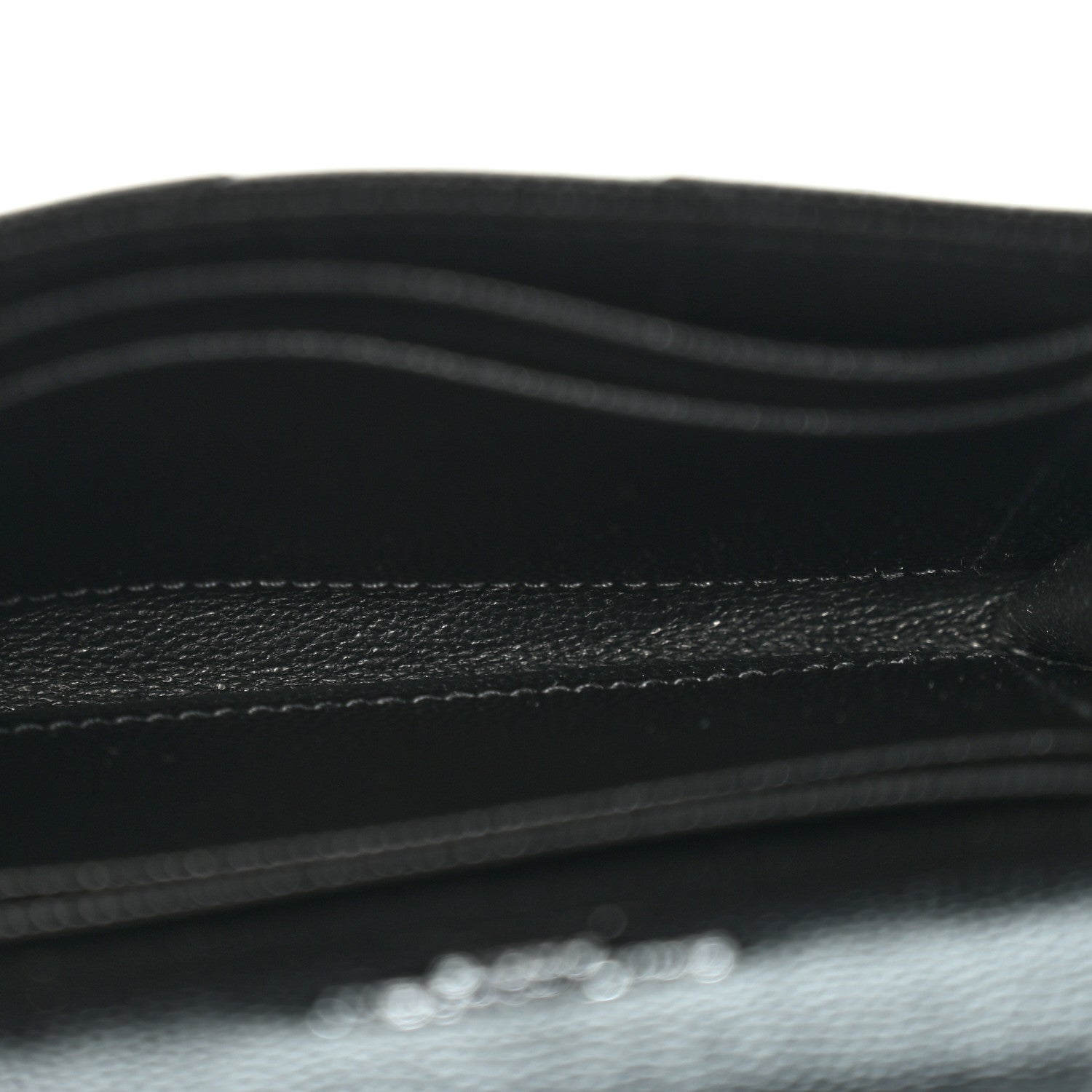 Saint Laurent Grain De Poudre Matelasse Chevron Small Monogram Envelope Wallet Black 5 of 10