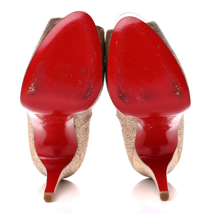 Christian Louboutin Glitter Vendome 120 Pumps 37 Gold 5 of 24