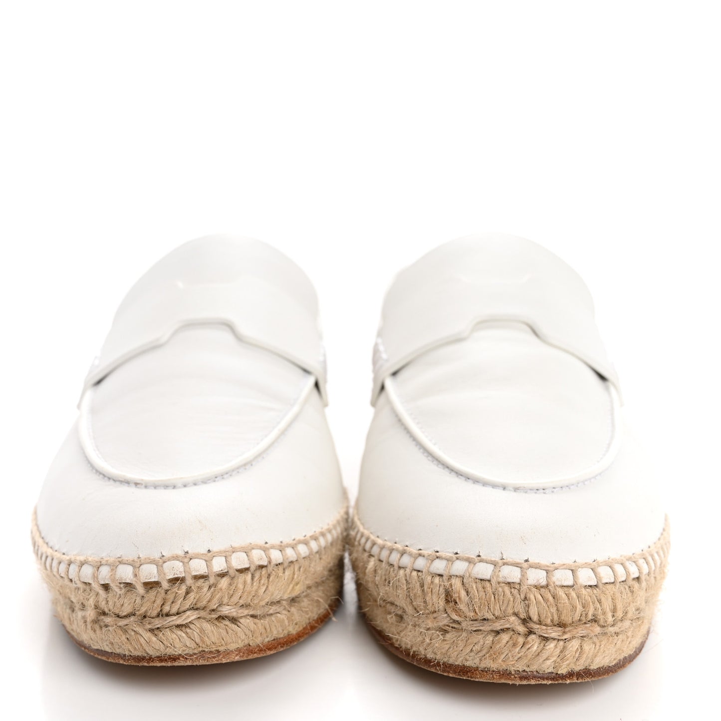 Calfskin Womens Trip Espadrilles 39 White