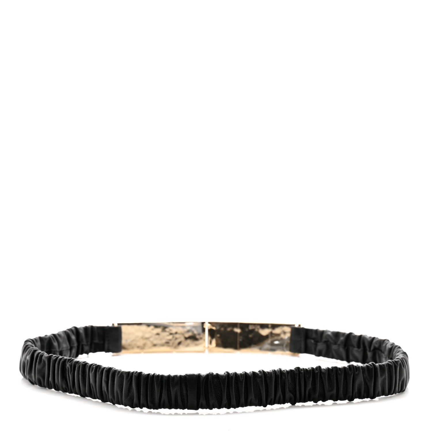 Chanel Lambskin Belt 85 34 Black White 2 of 4