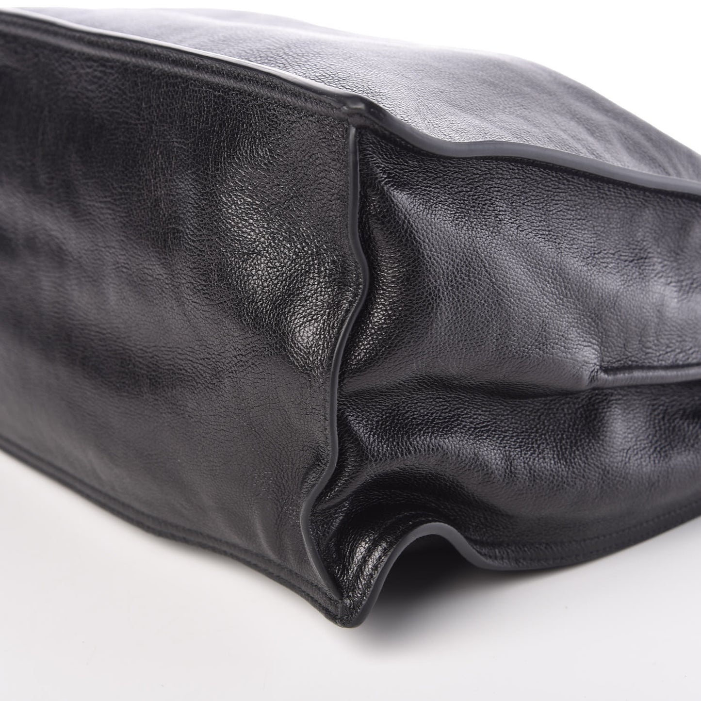 Glace Calf Etiquette Shopping Bag Black Astrale