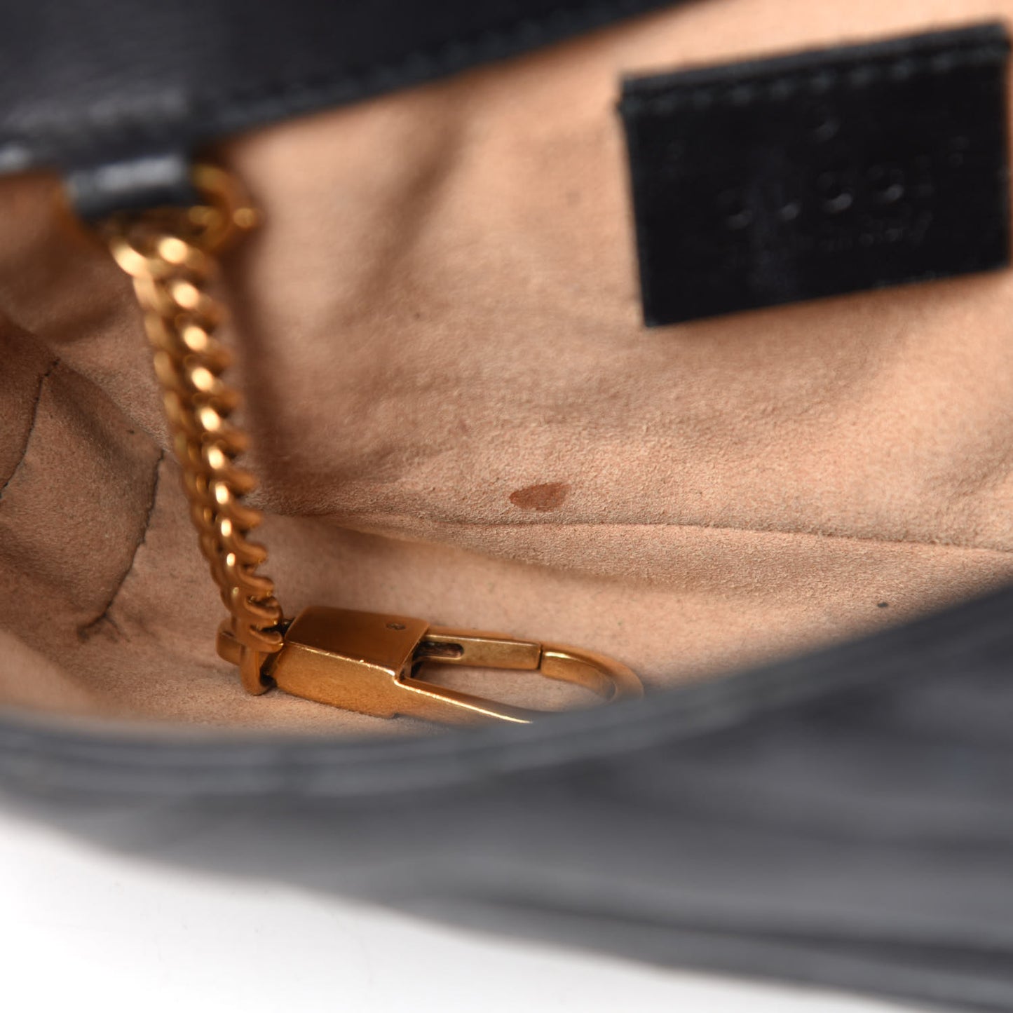 Calfskin Matelasse Super Mini GG Marmont Shoulder Bag Black