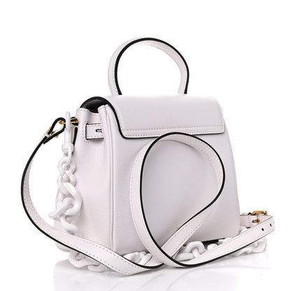 Versace Grained Calfskin Small La Medusa Top Handle Bag White 3 of 11