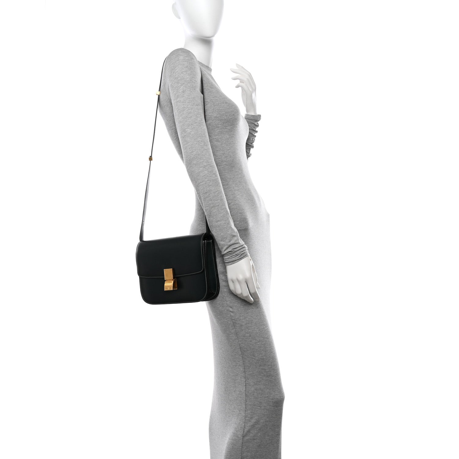 Celine Box Calfskin Medium Classic Box Flap Bag Classic Green 2 of 21