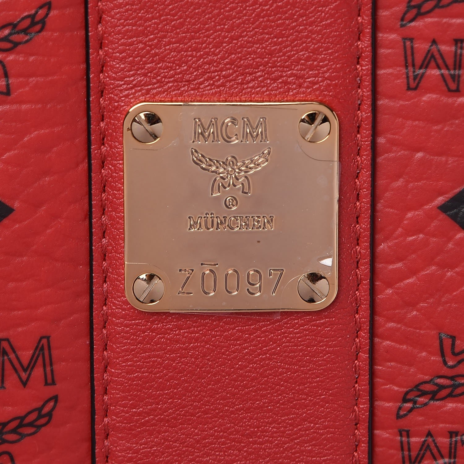 MCM Visetos Medium Liz Reversible Shopper Tote Ruby Red 10 of 10
