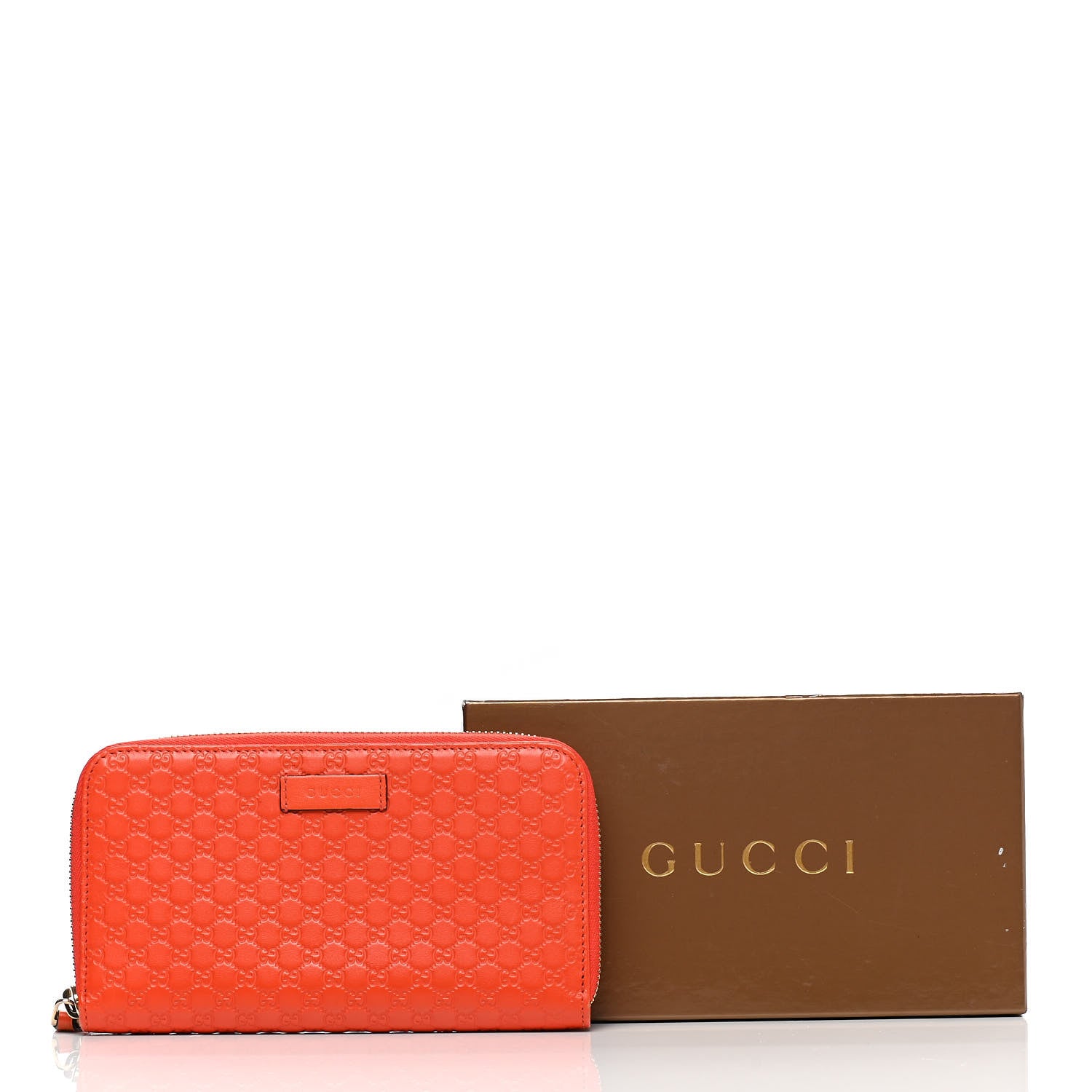 Gucci Microguccissima Zip Around Wallet Sun Orange 8 of 8