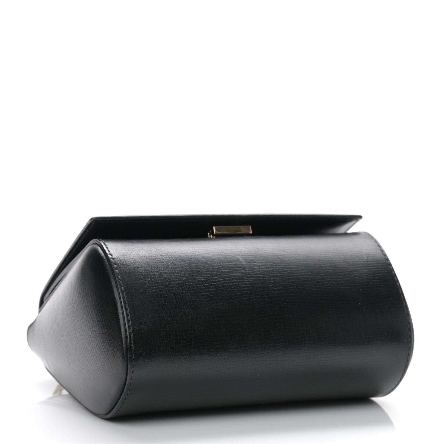 Textured Calfskin Mini Pandora Box Chain Crossbody Bag Black