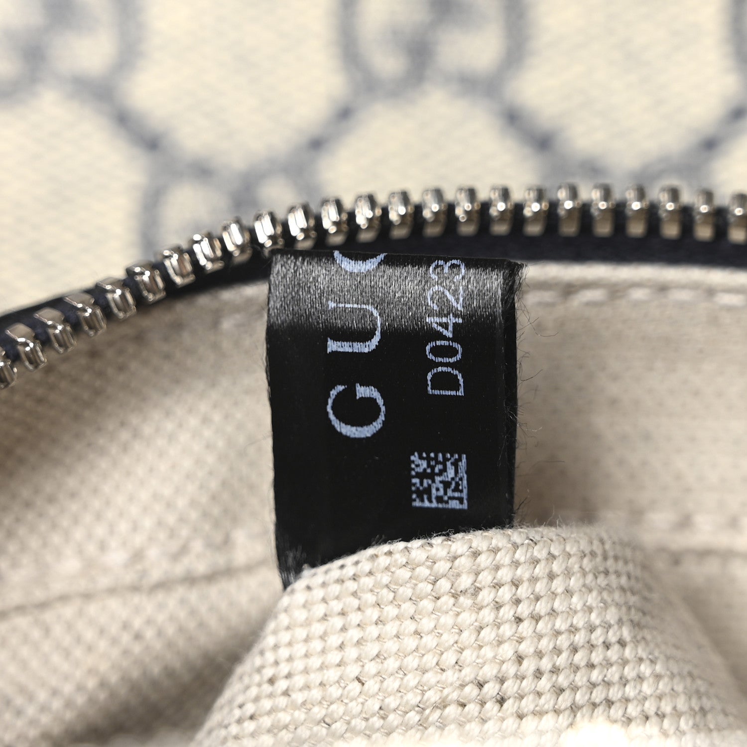 Gucci GG Supreme Monogram Textured Dollar Calfskin Web Studded Mini Ophidia Flap Shoulder Bag Beige Blue 7 of 10
