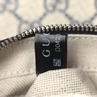Gucci GG Supreme Monogram Textured Dollar Calfskin Web Studded Mini Ophidia Flap Shoulder Bag Beige Blue 7 of 10