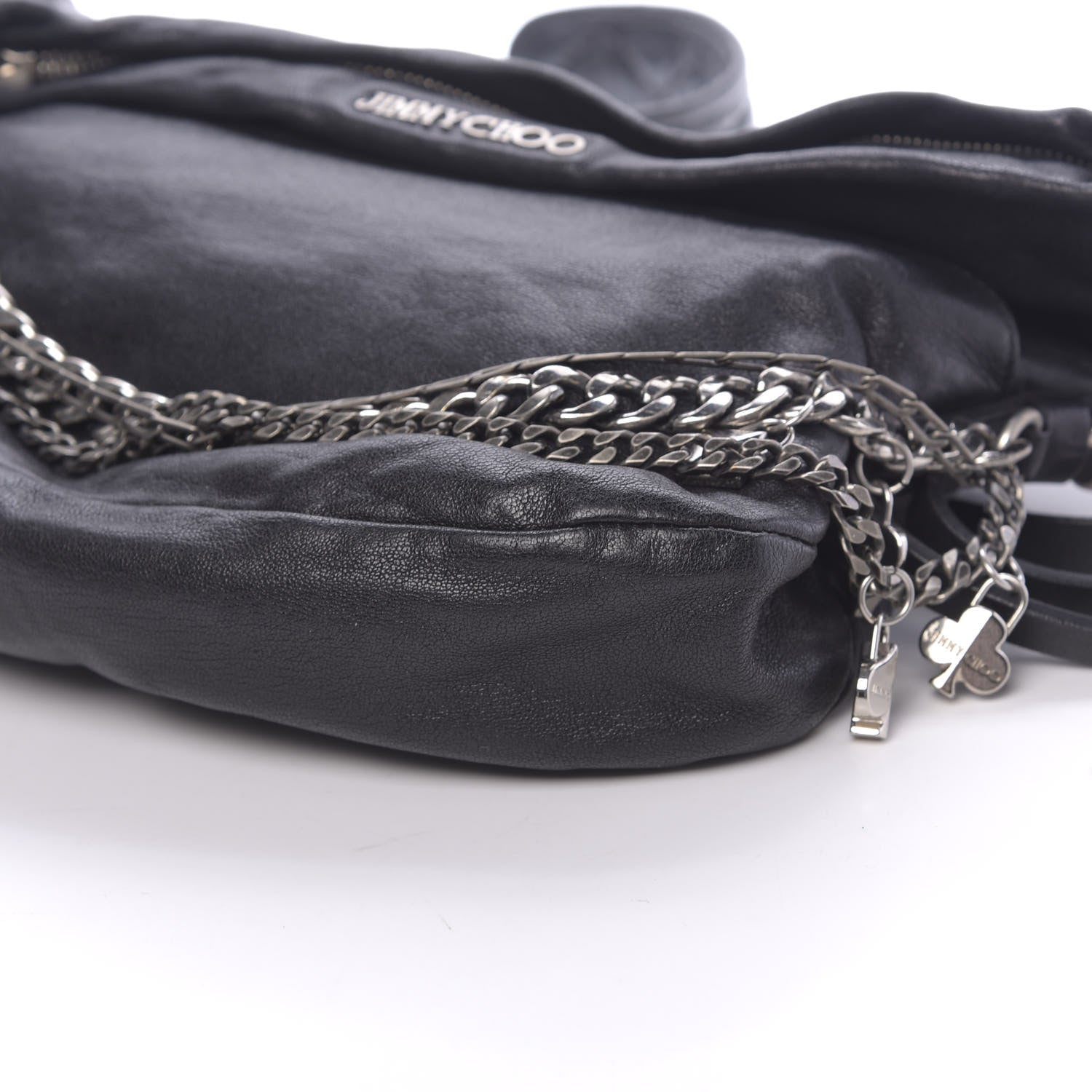 Jimmy Choo Lambskin Small Biker Hobo Black 11 of 11