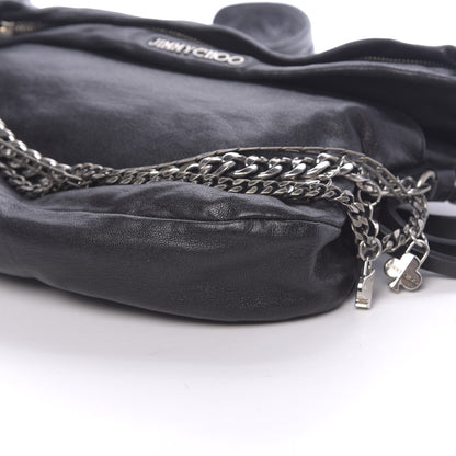 Jimmy Choo Lambskin Small Biker Hobo Black 11 of 11