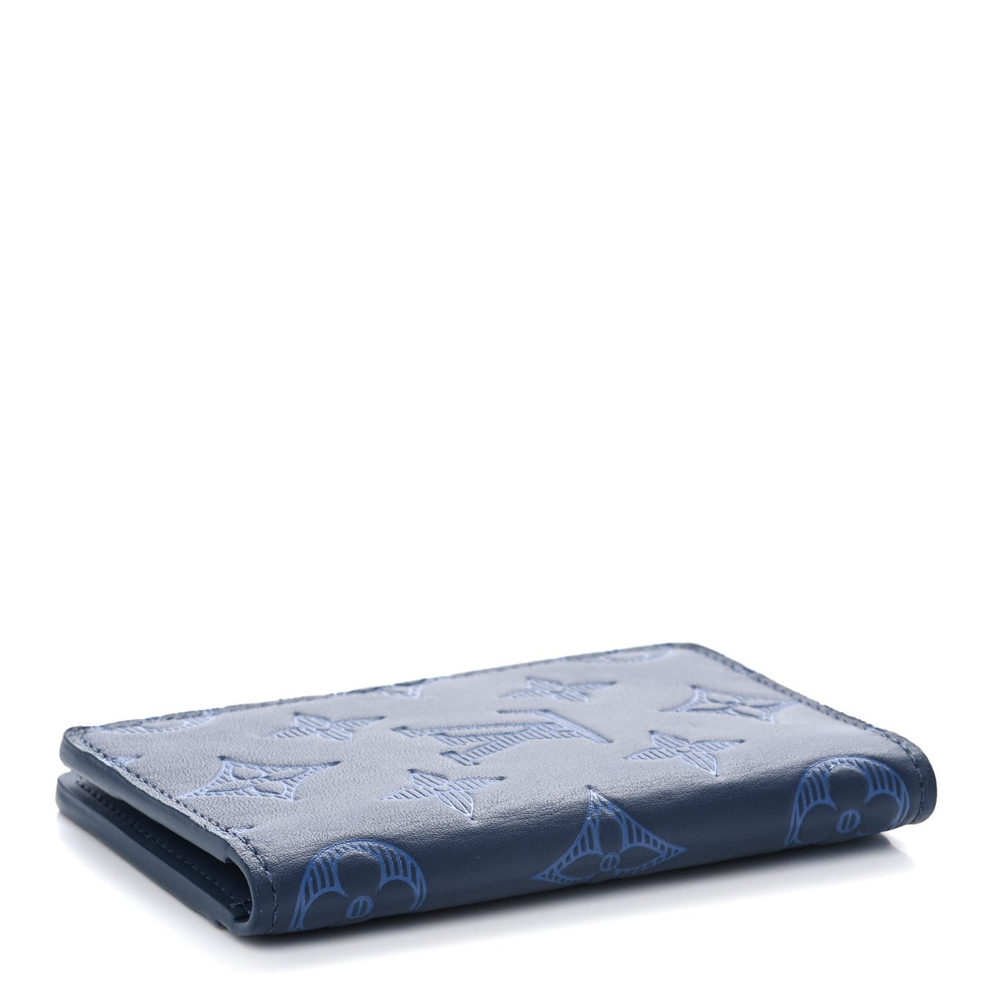 Calfskin Monogram Shadow Pocket Organizer Blue