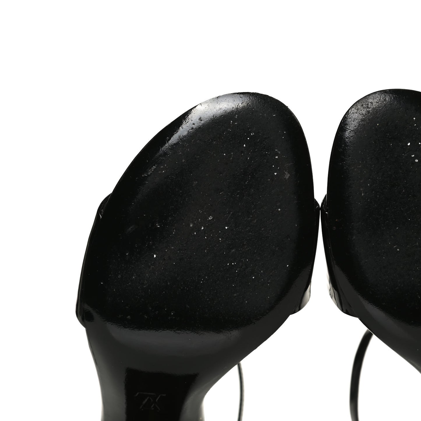 Patent Monogram Silhouette Sandals 36 Black