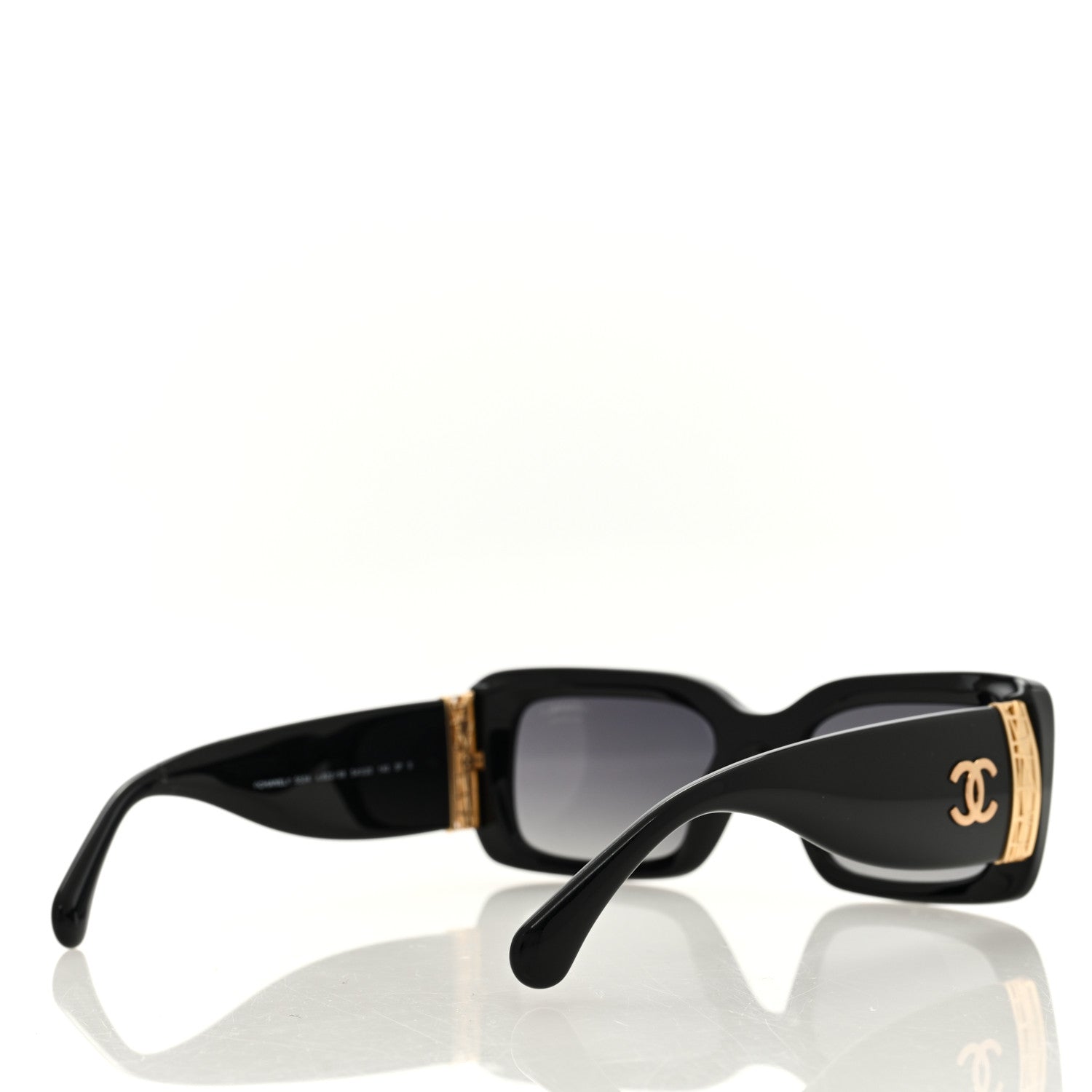 Chanel Acetate Rectangle Sunglasses 5534 Black 4 of 8