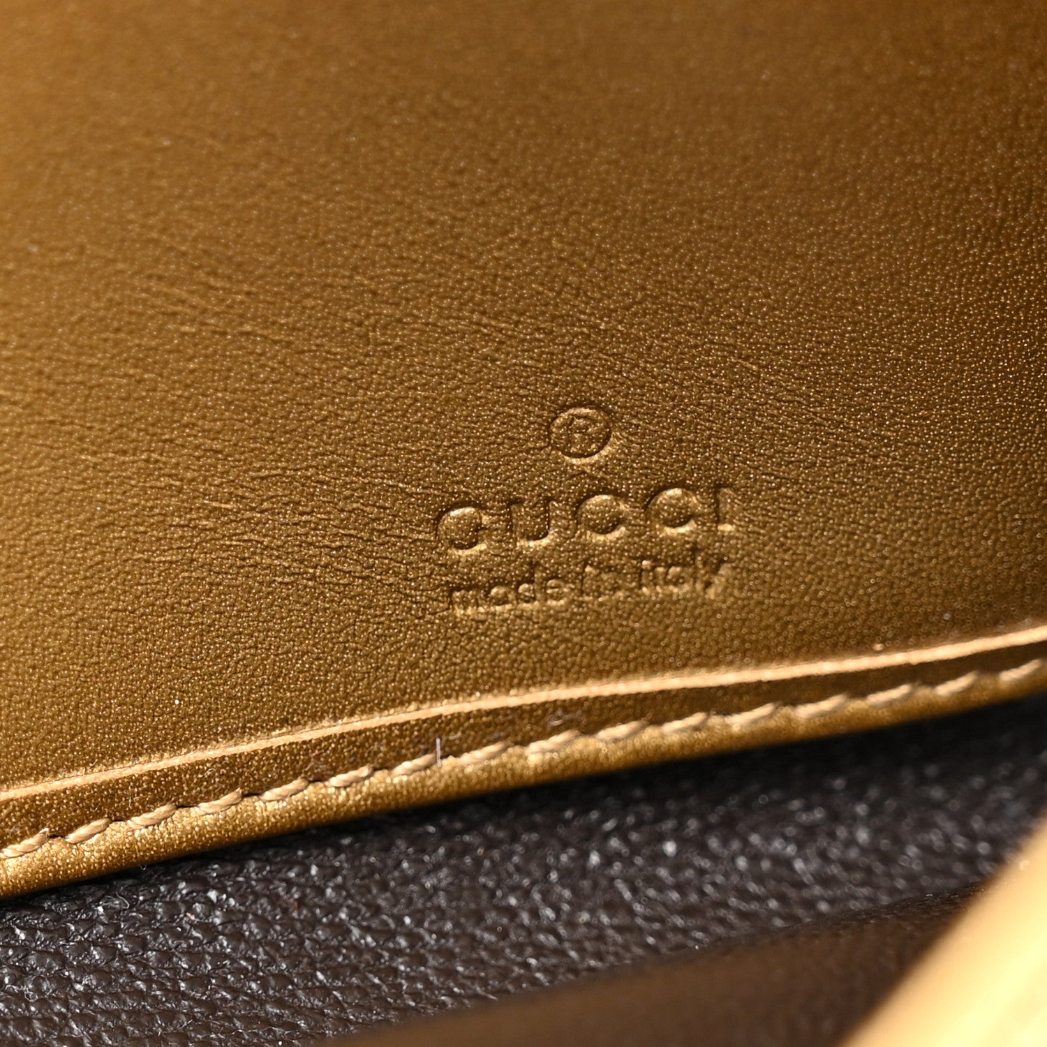 Gucci Laminated Lizard Icon Continental Wallet Gold 7 of 11