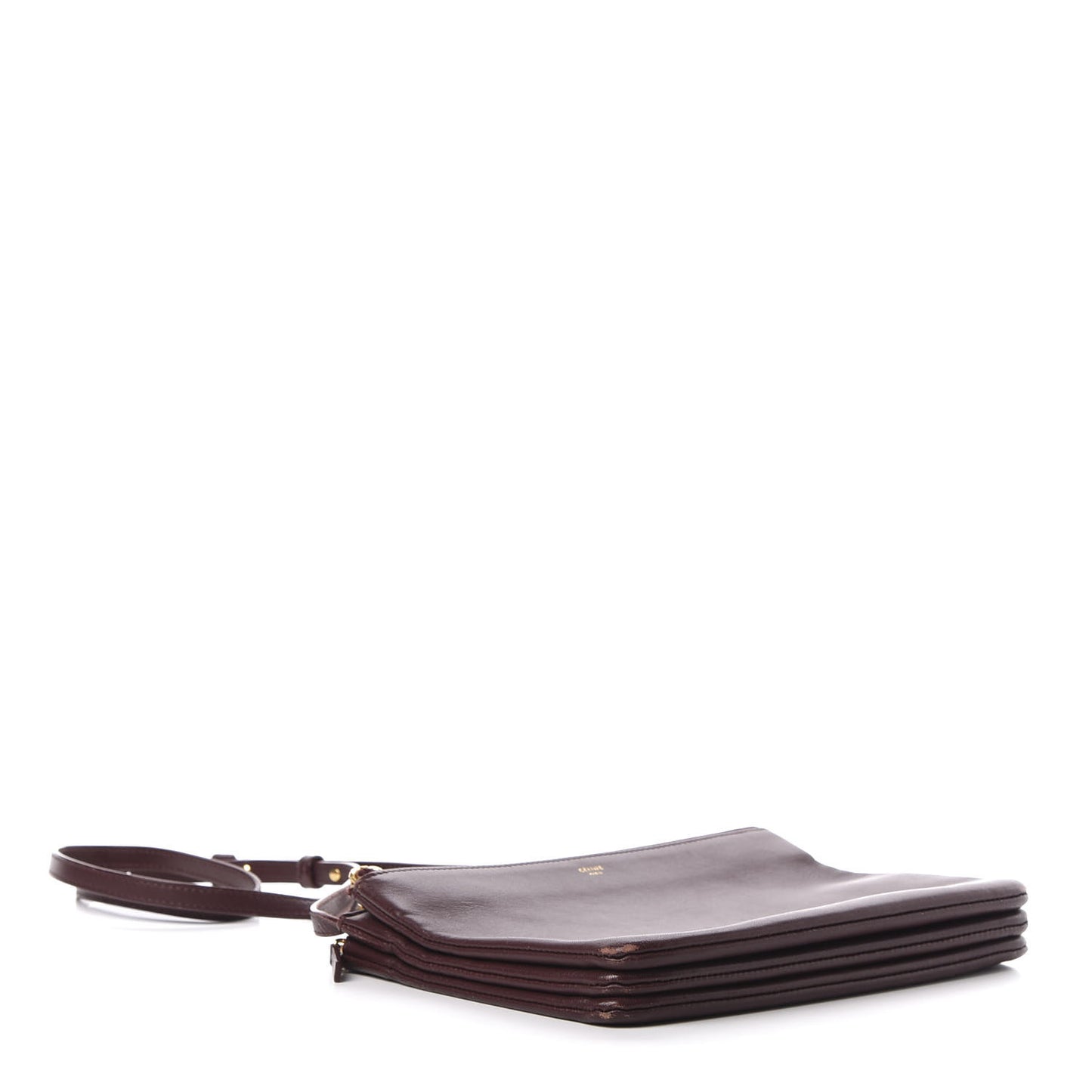 Lambskin Large Trio Crossbody Bag Burgundy