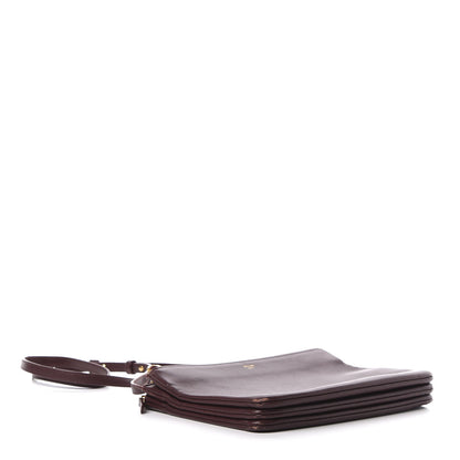 Celine Lambskin Large Trio Crossbody Bag Burgundy 4 of 10