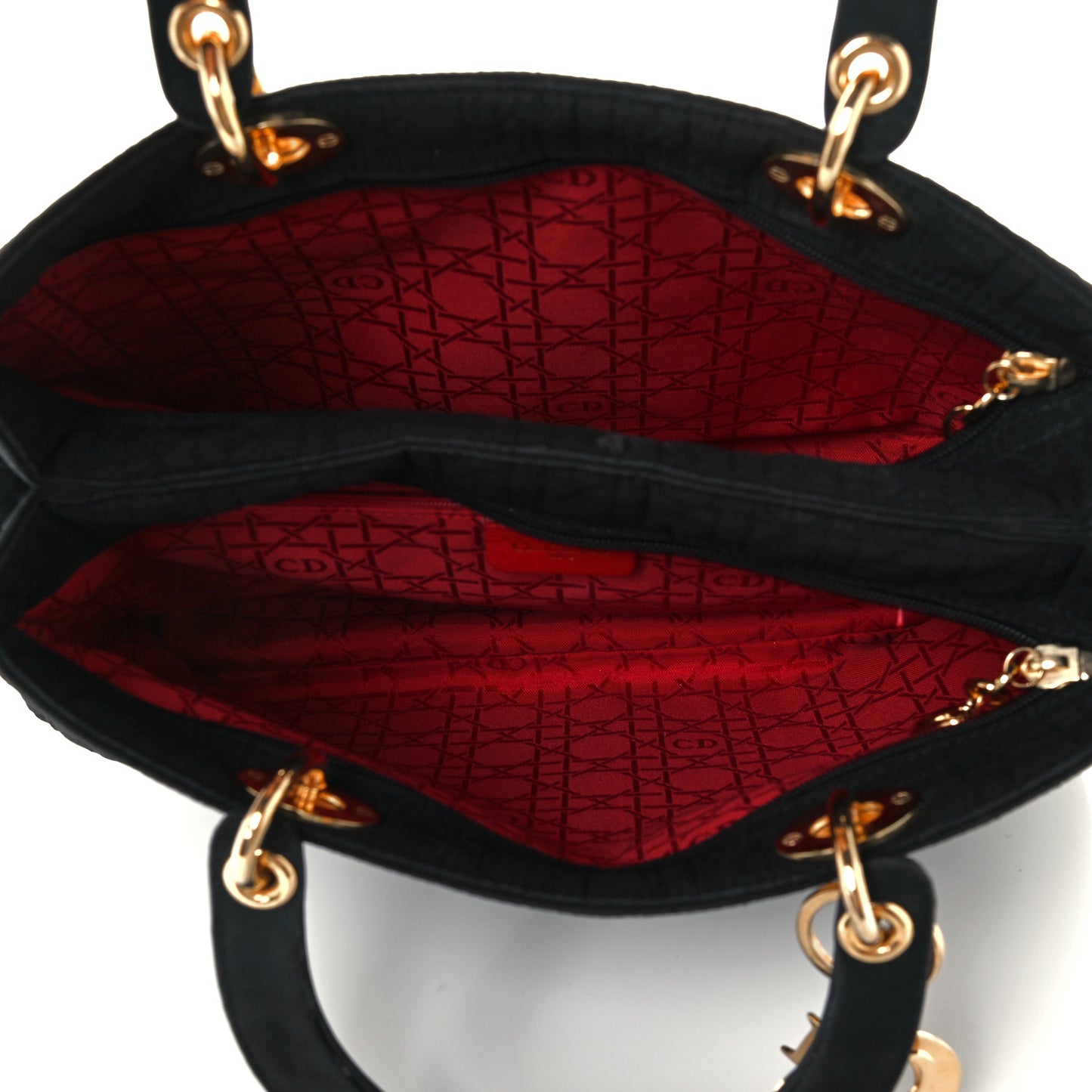 Nylon Cannage Large Lady Dior Black