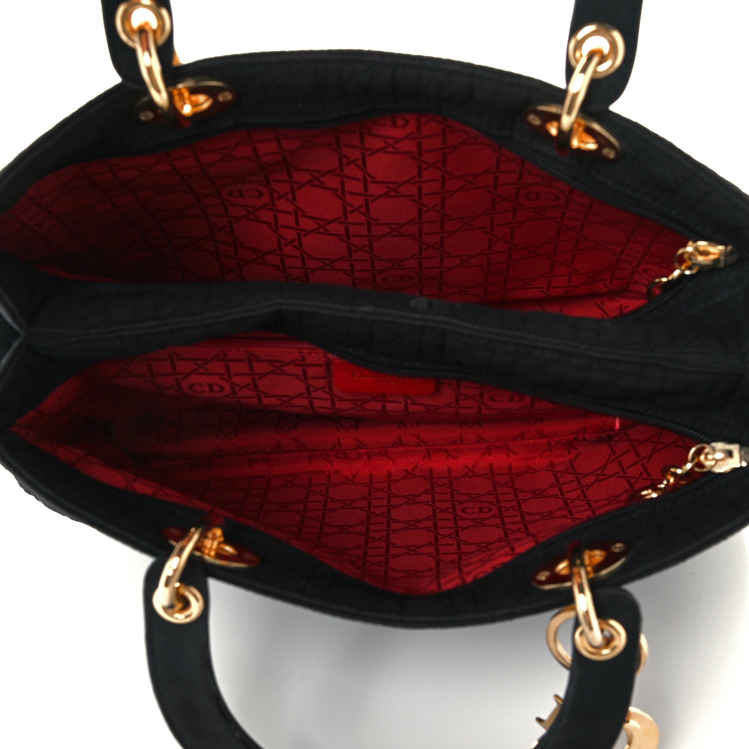 Christian Dior Nylon Cannage Large Lady Dior Black 5 of 10