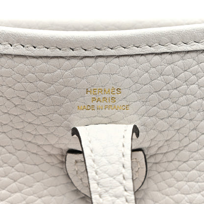 Hermes Taurillon Clemence Amazone Evelyne TPM New White 6 of 10