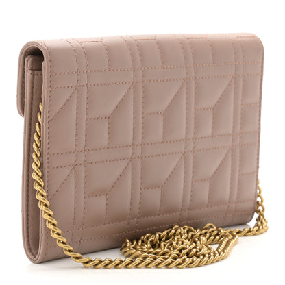 Gucci Calfskin Matelasse Mini Pearly GG Marmont Chain Wallet Porcelain Rose 3 of 9