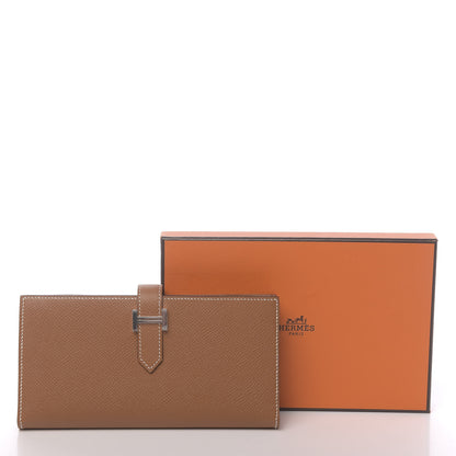 Hermes Epsom Bearn Gusset Wallet Gold 8 of 8