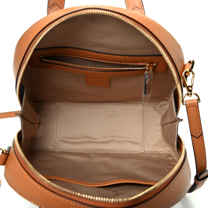 MCM Visetos Essential Small Disco Tote Cognac 4 of 4