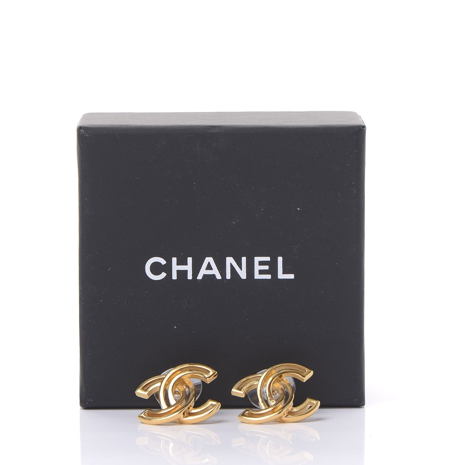 Chanel Metal Obazine CC Earrings Gold 5 of 5