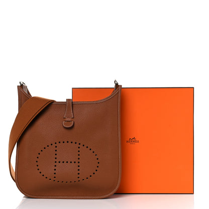 Hermes Taurillon Clemence Evelyne III PM Gold 11 of 11