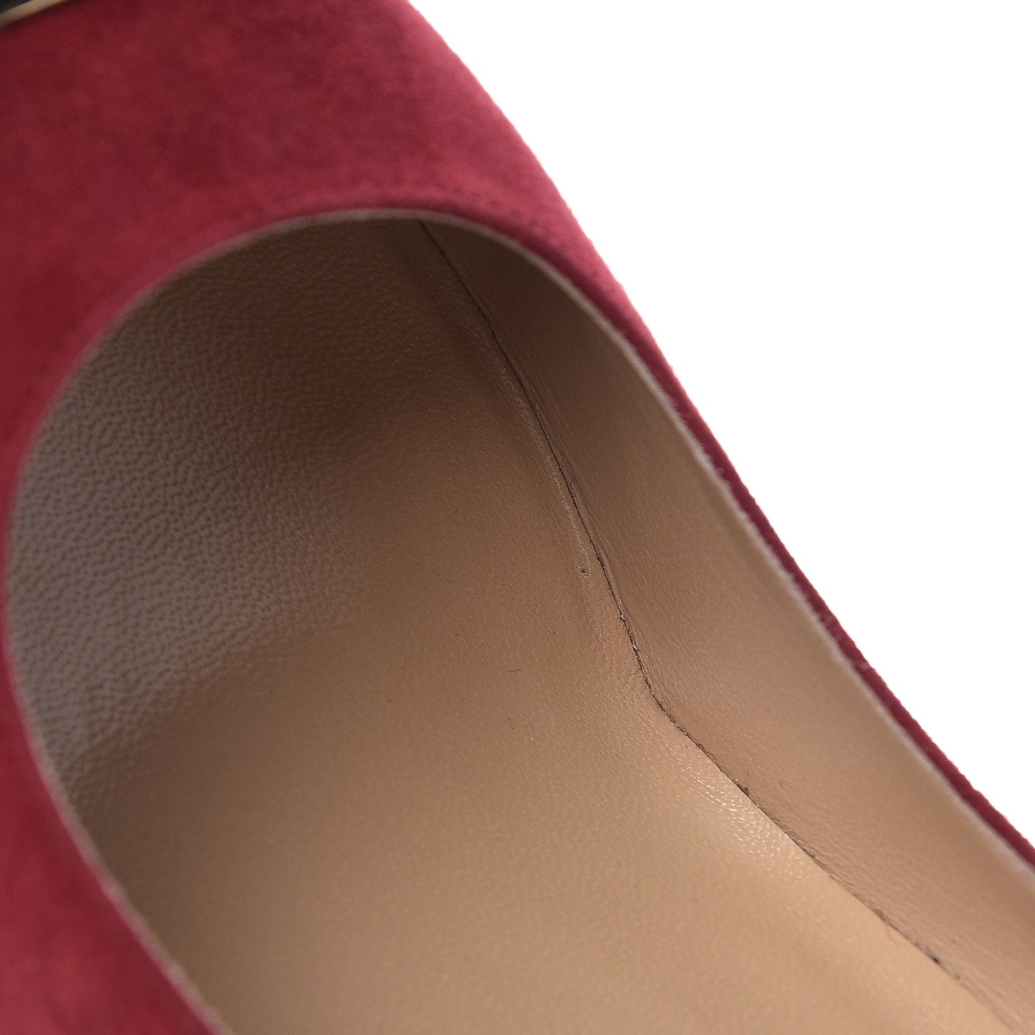 Valentino Garavani Suede Rockstud Cap Toe Platform Pumps 40 Red Gold 14 of 20