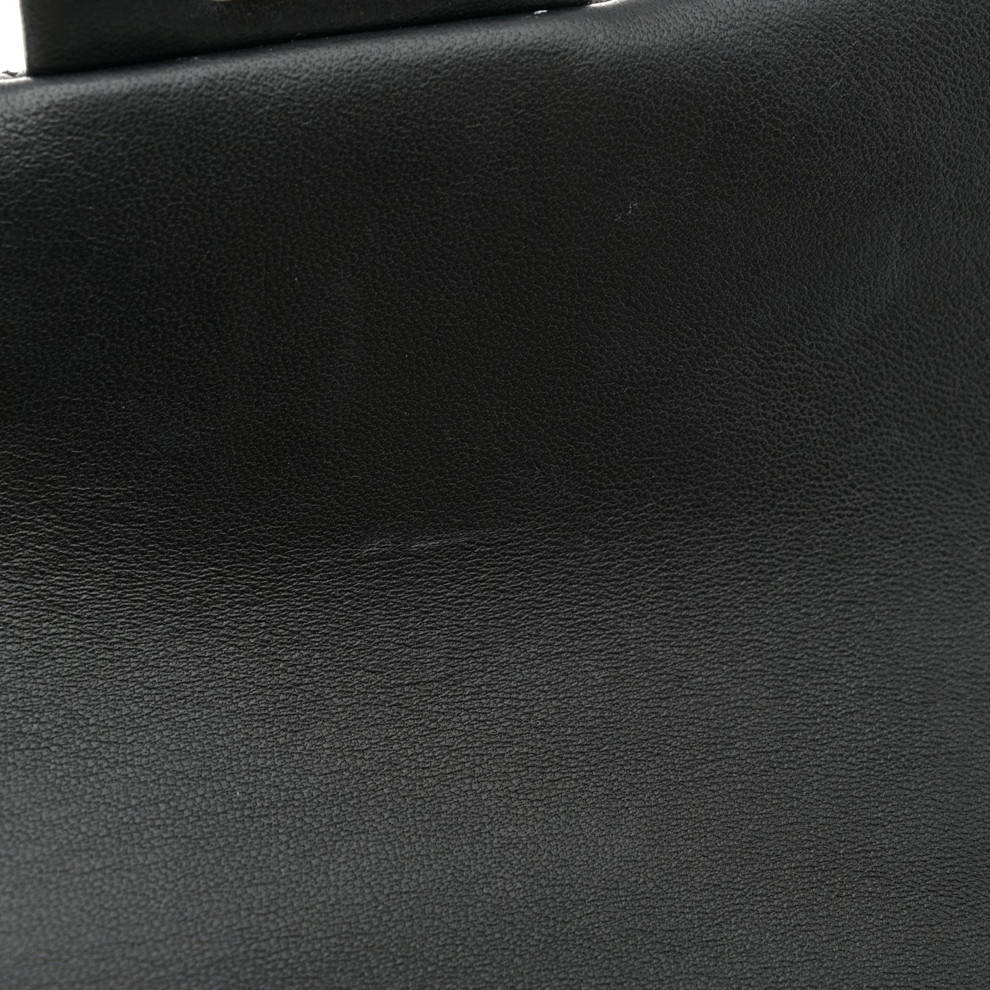 Lambskin Quilted Mini Top Handle Rectangular Flap Black