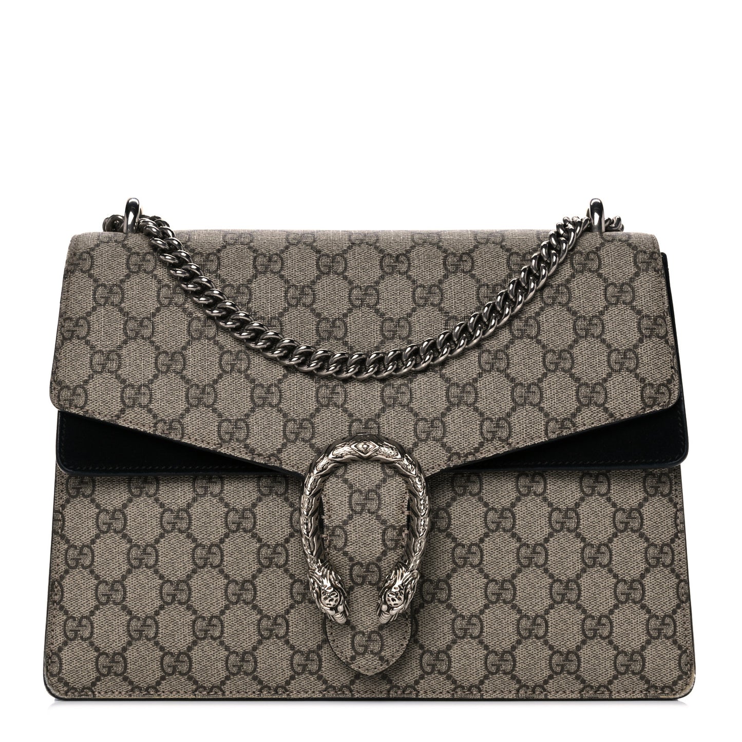 GG Supreme Monogram Medium Dionysus Shoulder Bag Black