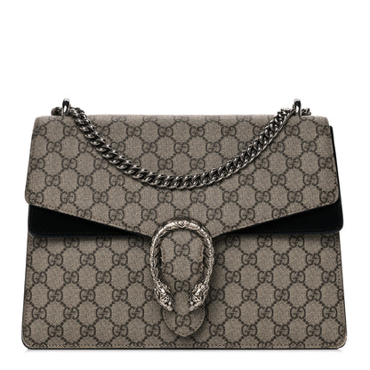 Gucci GG Supreme Monogram Medium Dionysus Shoulder Bag Black 1 of 13