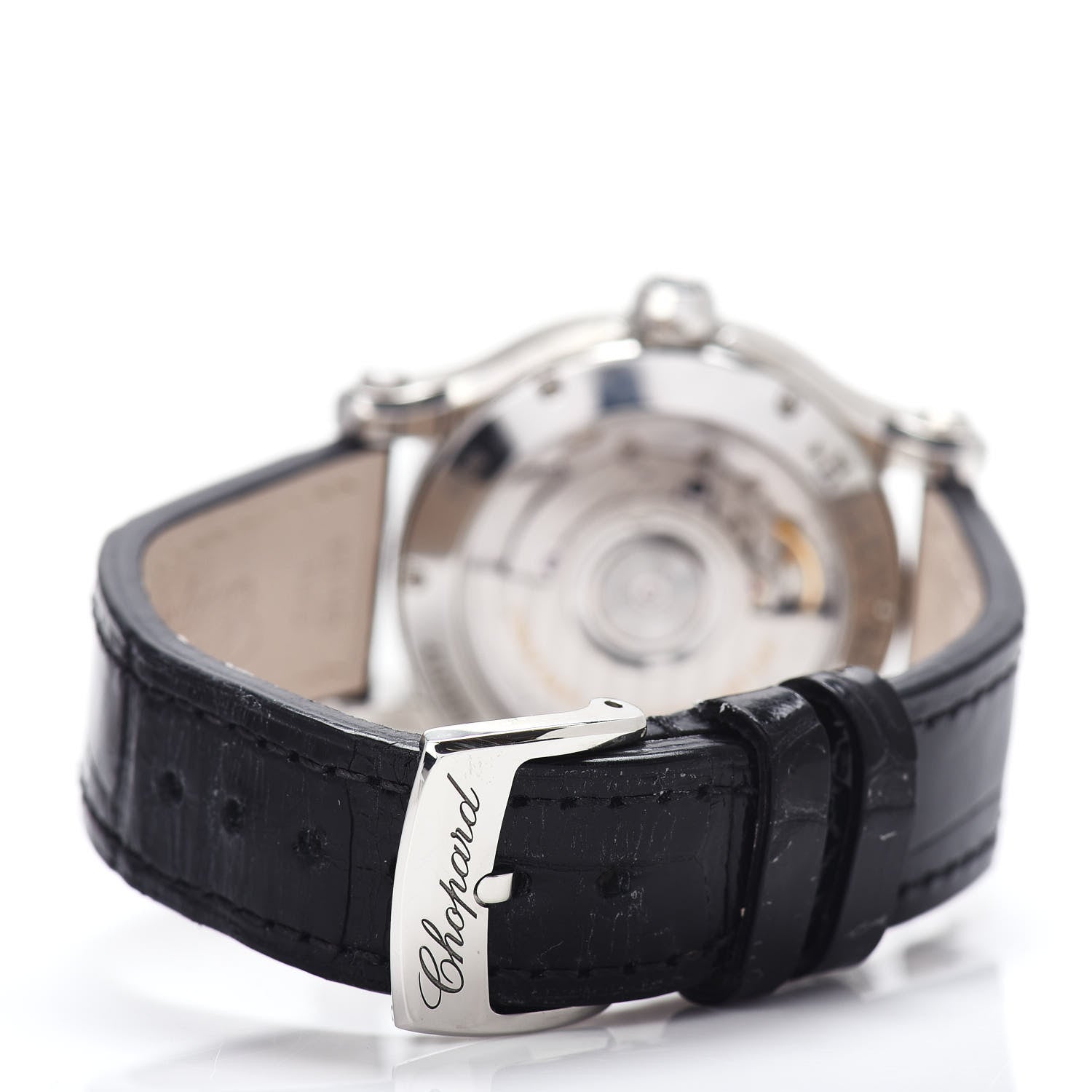 Chopard Stainless Steel Alligator 7 Diamond 36mm Happy Sport Automatic Watch 3 of 5