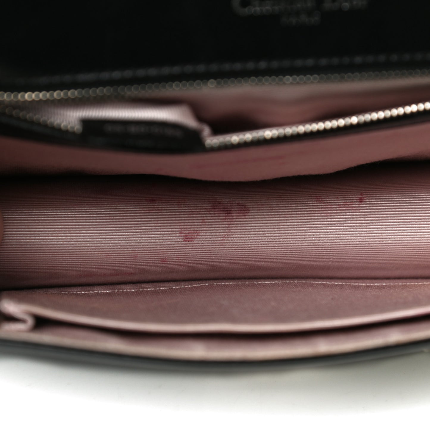 Patent Medium Diorama Flap Bag Black