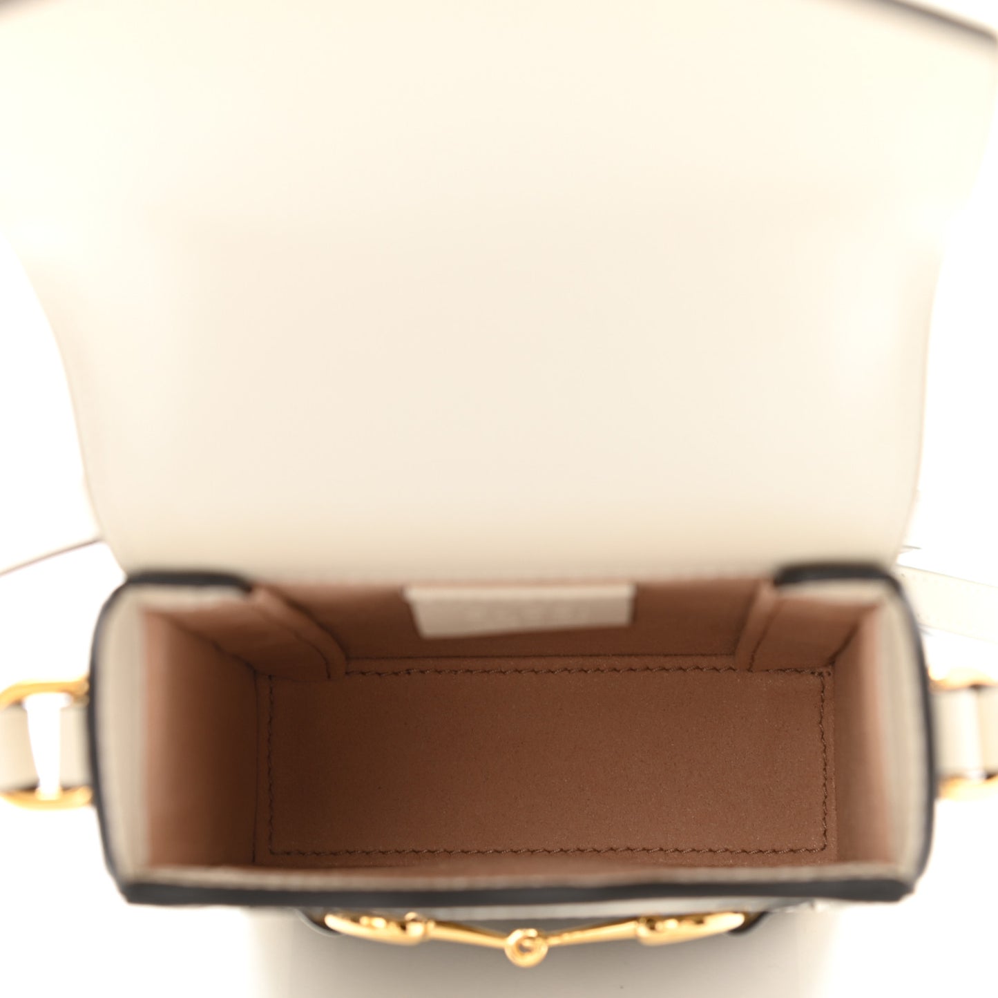 GG Supreme Monogram Azalea Calfskin Mini Horsebit 1955 Crossbody Bag Beige Ebony Mystic White
