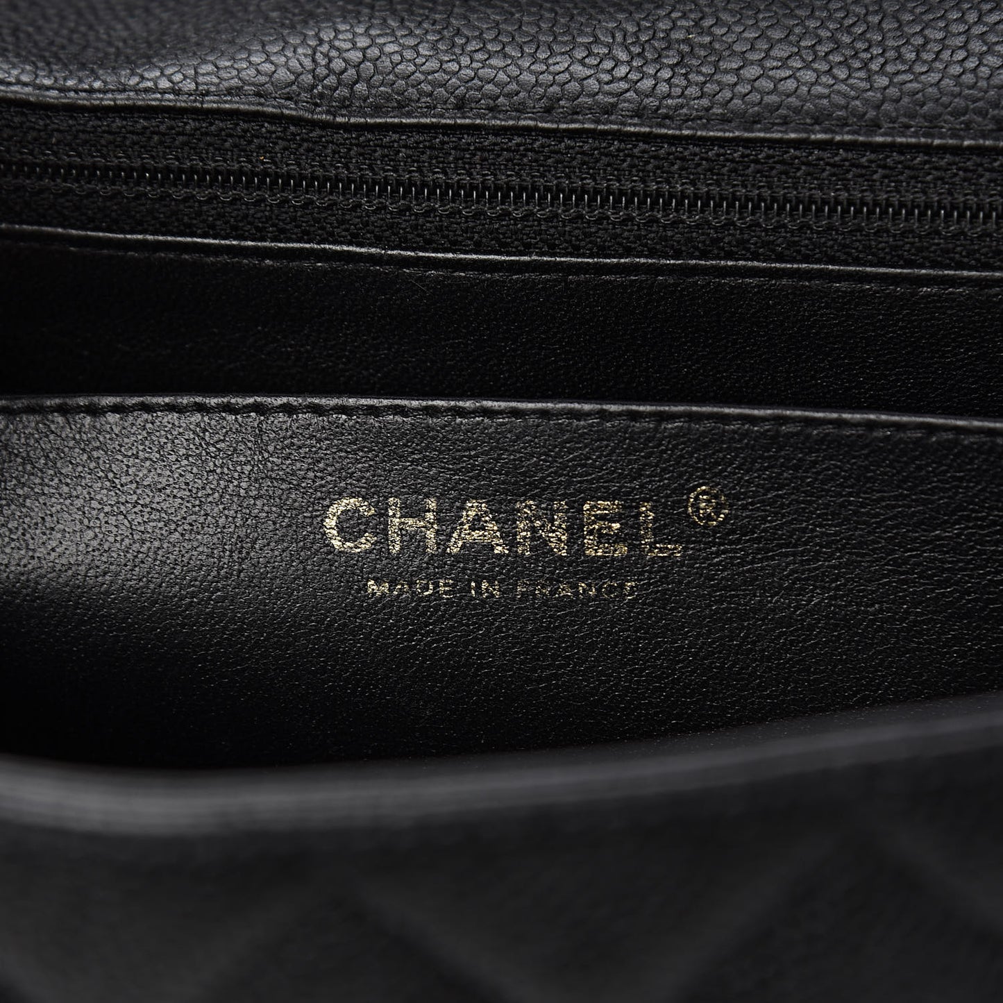 Caviar Quilted Jumbo Single Flap Black