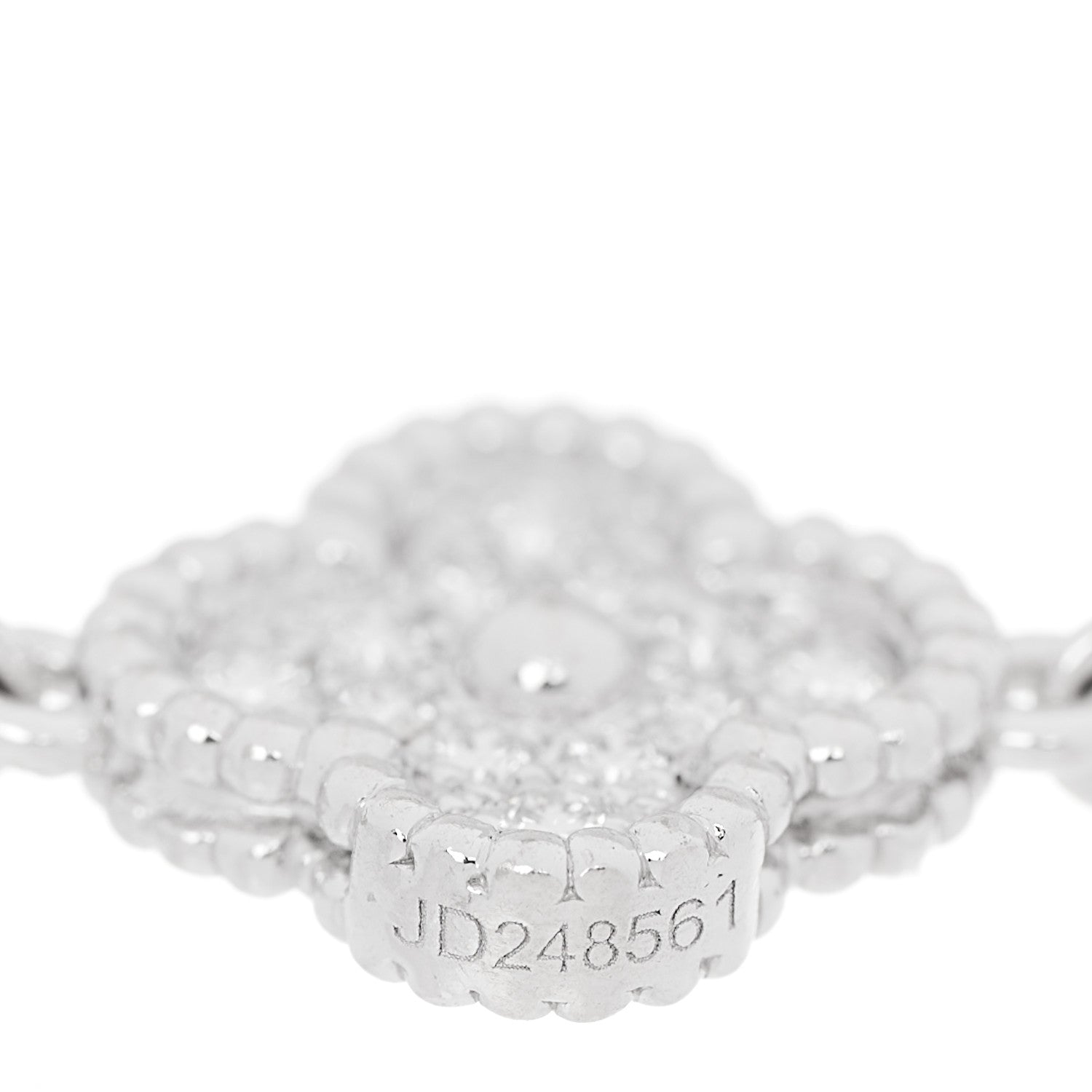 Van Cleef & Arpels 18K White Gold Diamond 6 Motifs Sweet Alhambra Bracelet 5 of 7