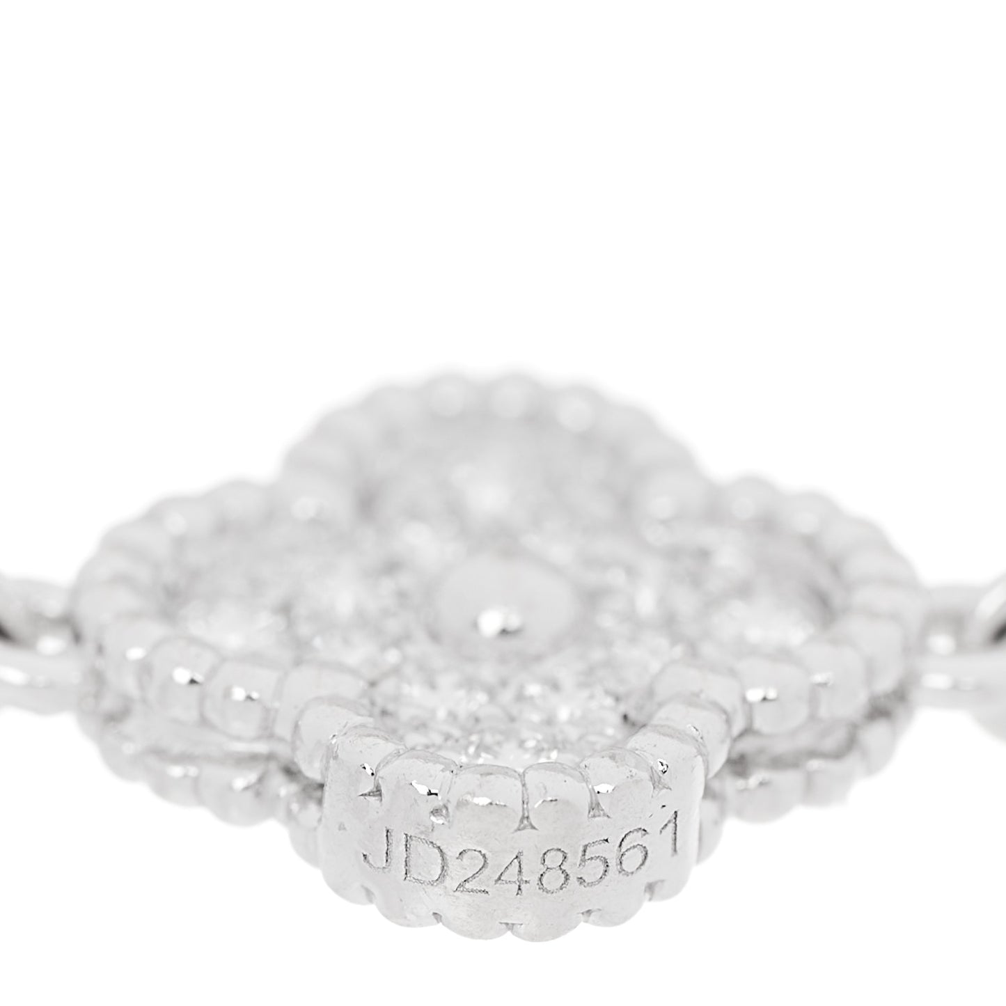 18K White Gold Diamond 6 Motifs Sweet Alhambra Bracelet