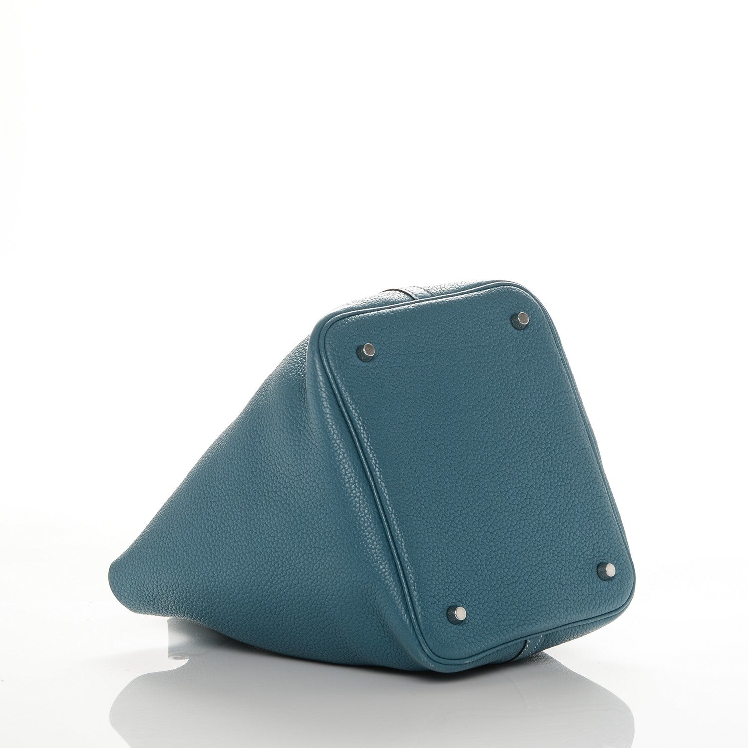 Hermes Taurillon Clemence Picotin Lock 22 MM Blue Jean 4 of 7