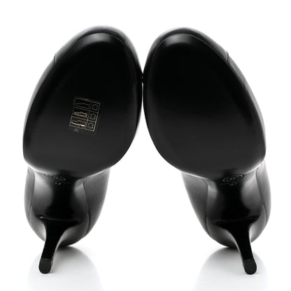 Chanel Lambskin Cap Toe CC Pumps 37 Black 5 of 9