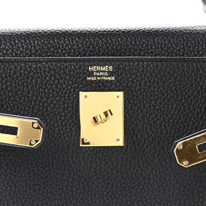 Hermes Taurillon Clemence Kelly Retourne 32 Black 6 of 11