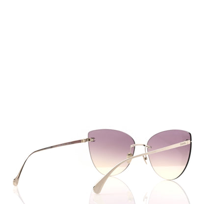 Chanel Titanium Frameless Cat Eye CC Sunglasses 4273-T 4 of 7