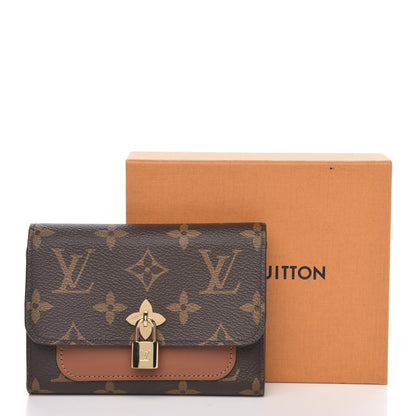 Louis Vuitton Monogram Flower Lock Compact Wallet Caramel 10 of 10