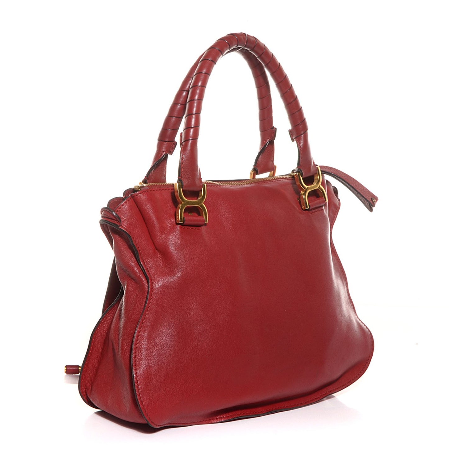Calfskin Medium Marcie Satchel Garnet