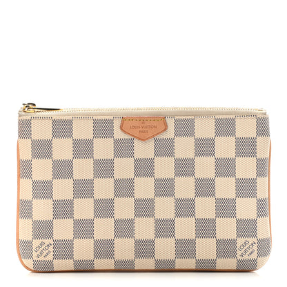 Louis Vuitton Damier Azur Double Zip Pochette 1 of 8