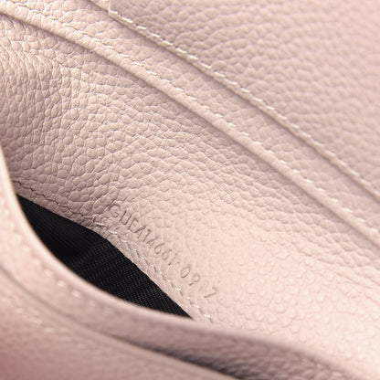 Saint Laurent Grained Calfskin Rive Gauche Compact Zip Around Wallet Pink 9 of 9